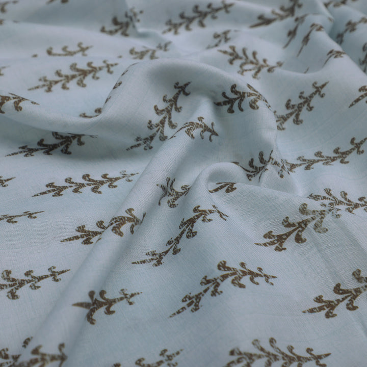 Pine Trees Printed Linen Fabric