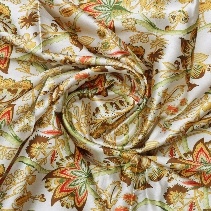 Floral Print Satin Fabric