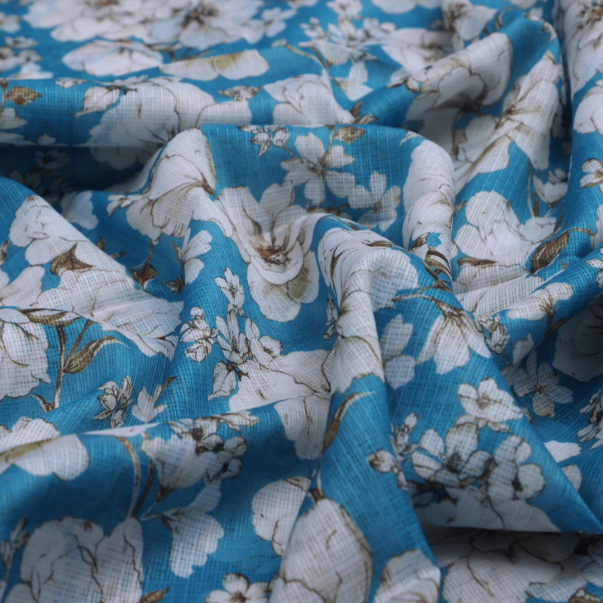 Floral Print Kota Doria Fabric