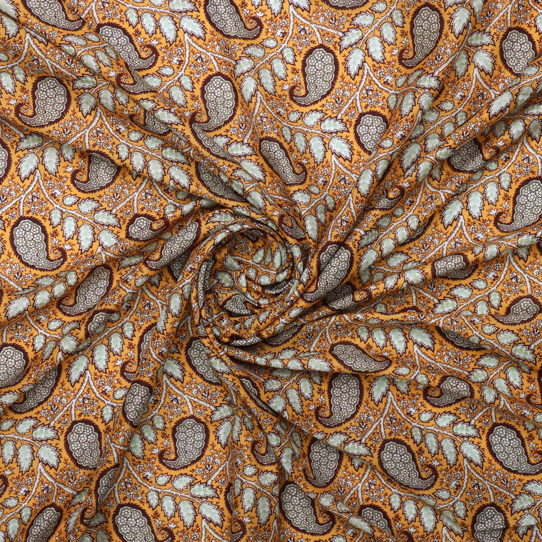 Paisley Floral Print Muslin Fabric