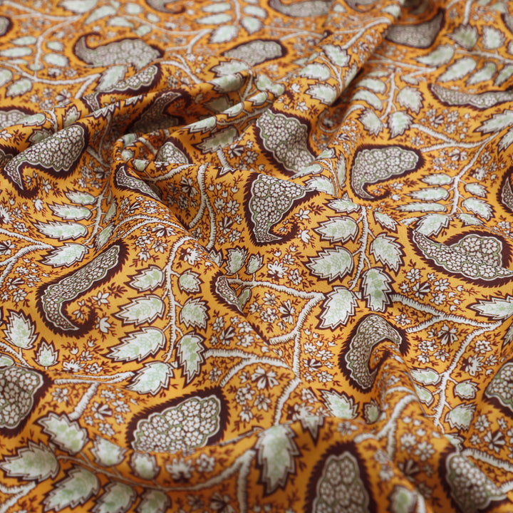 Paisley Floral Print Muslin Fabric