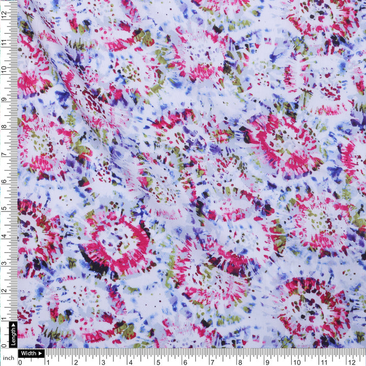 Abstract Floral Muslin Fabric