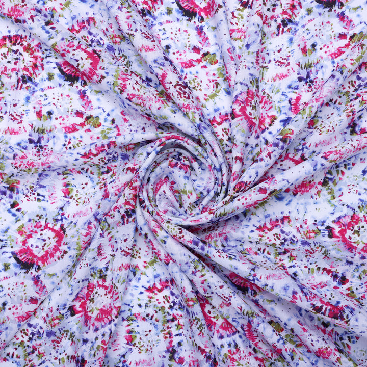 Abstract Floral Muslin Fabric