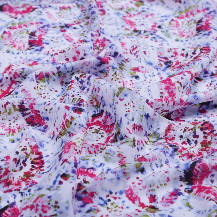 Abstract Floral Muslin Fabric