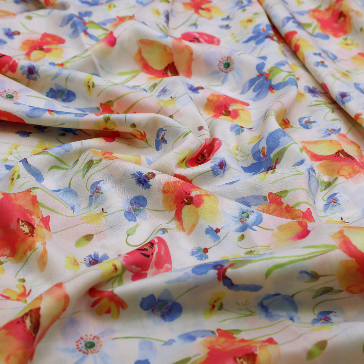 Multicolor Floral Printed Muslin Fabric