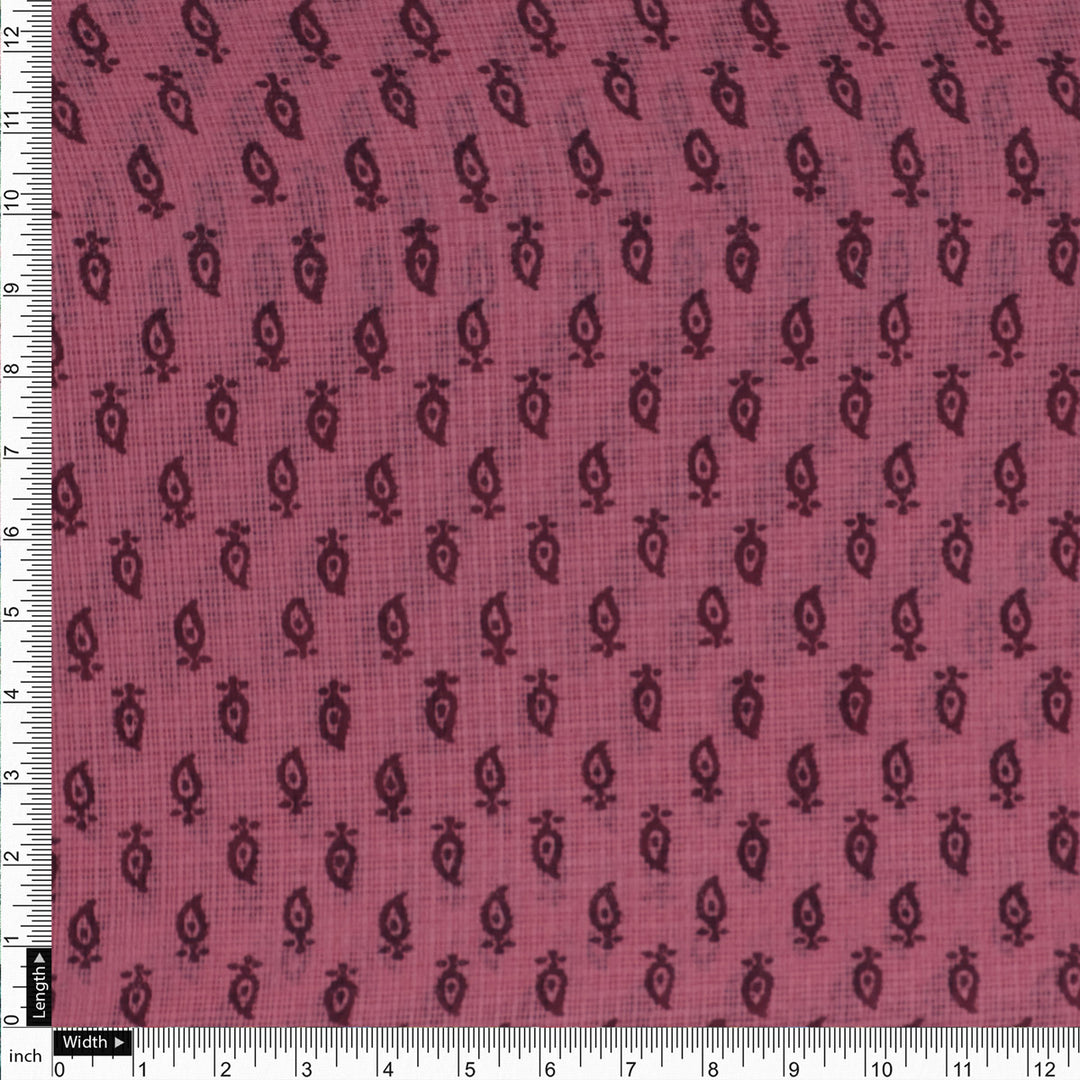 Gorgeous Kota Doria Digital Print Fabric with Damask Motif Butti