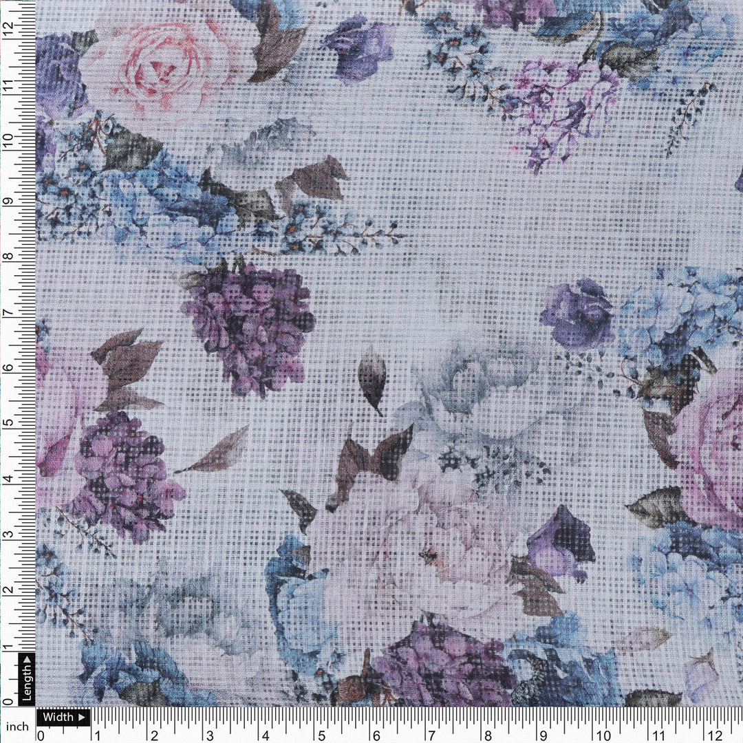 Gorgeous Kota Doria Bunch of Flower Digital Printed Fabric Material