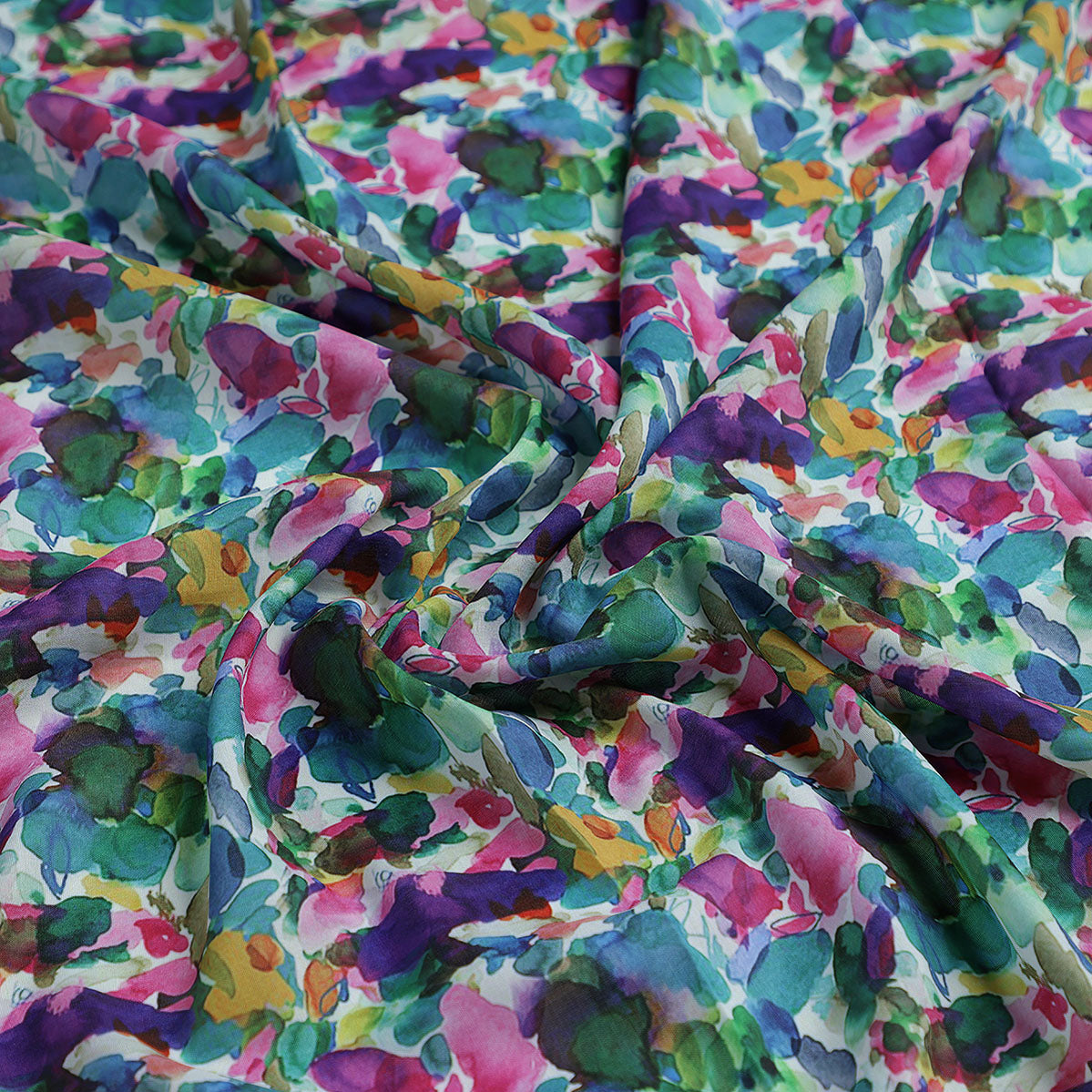 Multicolor Abstract Pattern Digital Printed Fabric