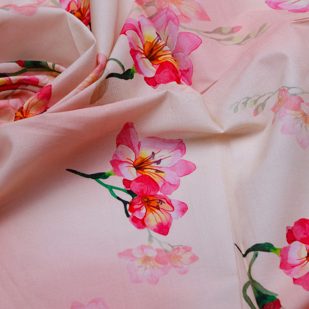 Floral Digital Printed Pure Cotton Fabric from FAB VOGUE Studio