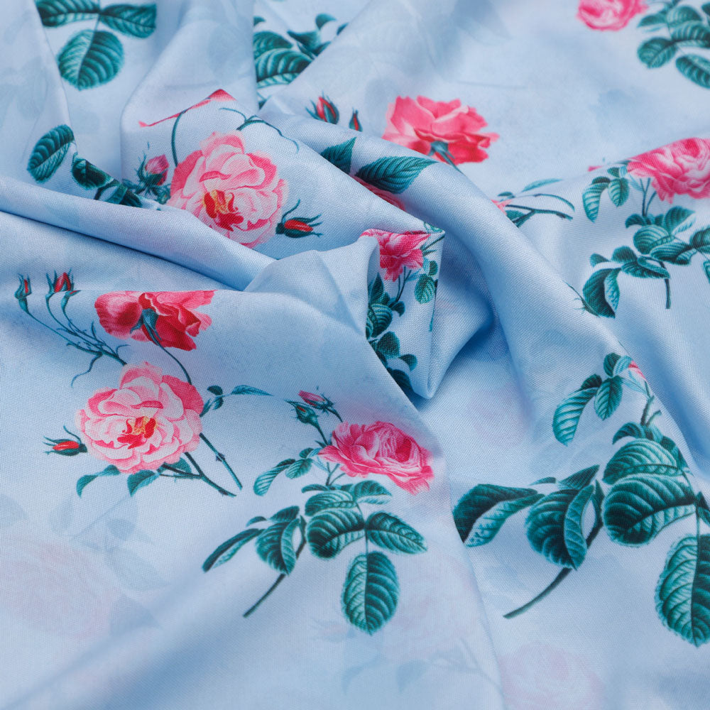 Floral Digital Printed Rayon Fabric from FAB VOGUE Studio