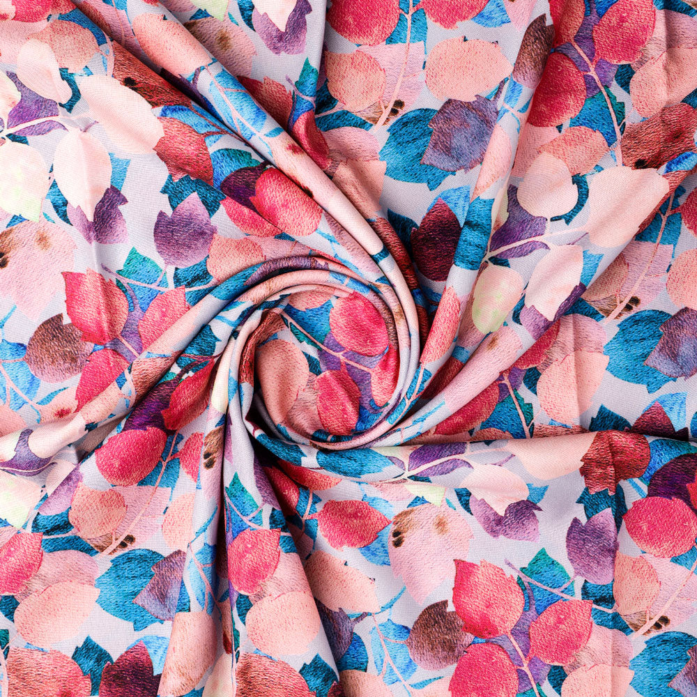 For Textile Floral Printed Rayon Fabric, Width: 56