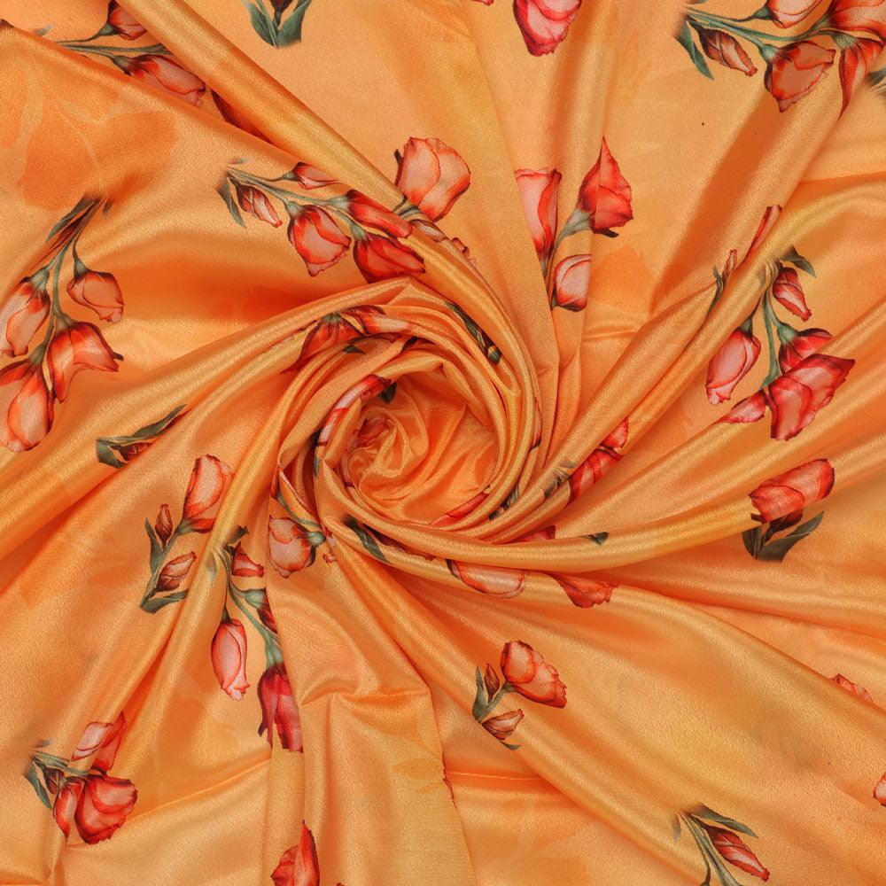 Lovely Decorative Roses Digital Printed Fabric - Crepe - FAB VOGUE Studio®