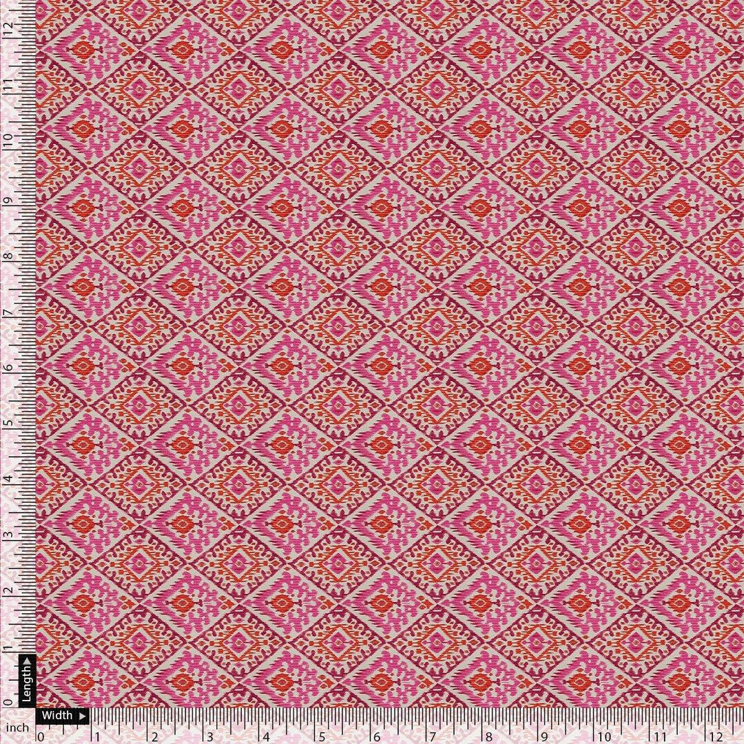 Hand Painted Argyle Pattern Digital Printed Fabric - FAB VOGUE Studio®