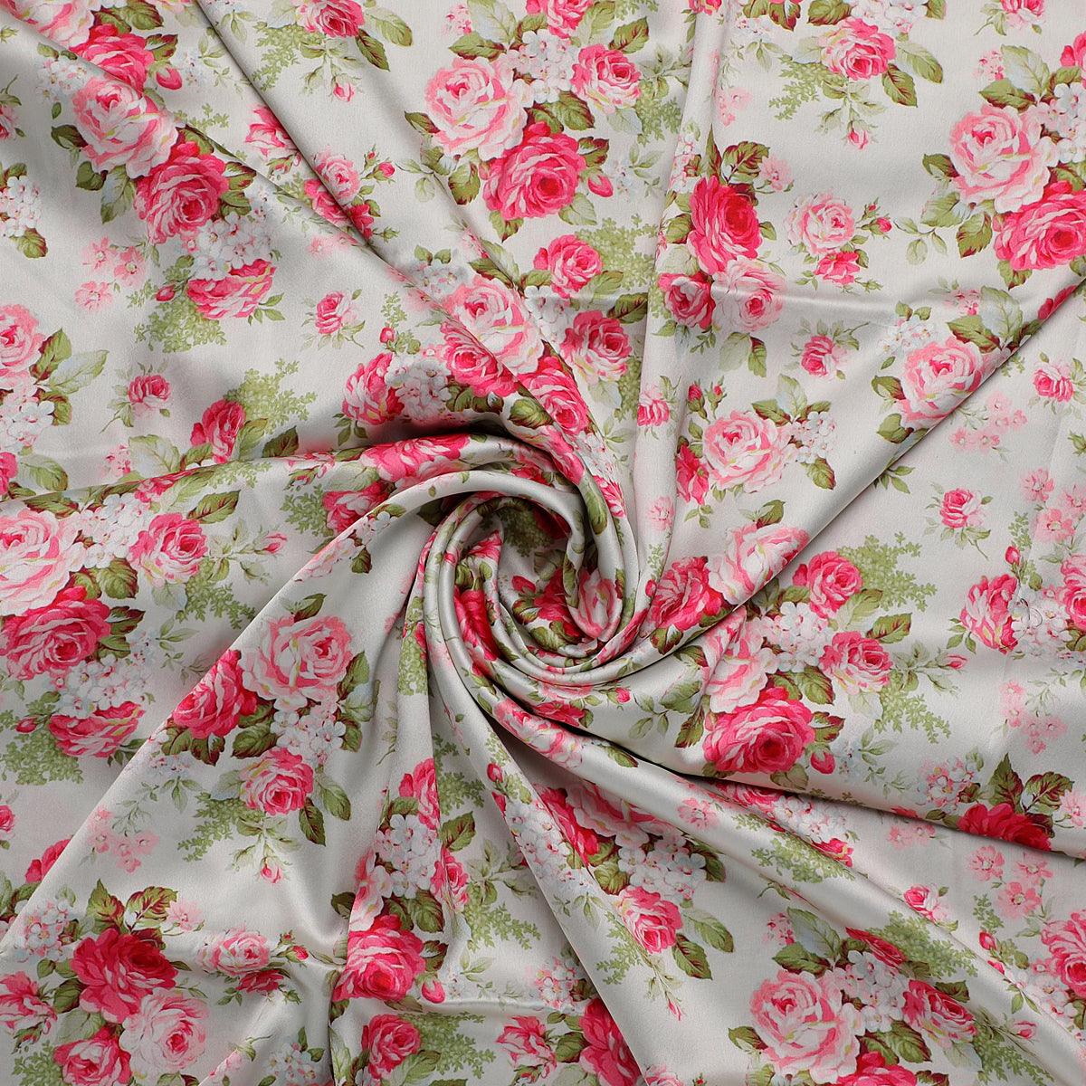 Beautiful Bunch of Roses Digital Printed Fabric - FAB VOGUE Studio®