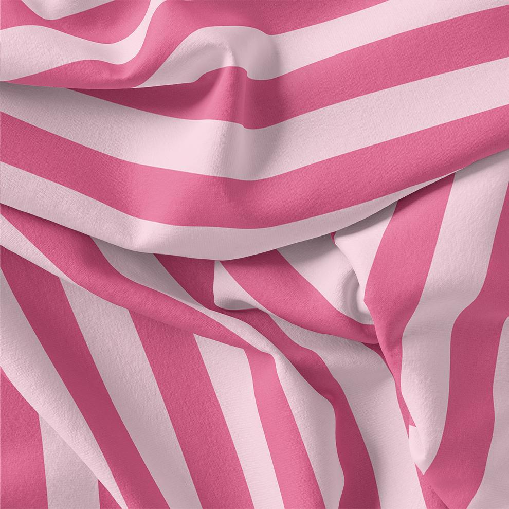 Peach And Pink Stripes Digital Printed Fabric - FAB VOGUE Studio®