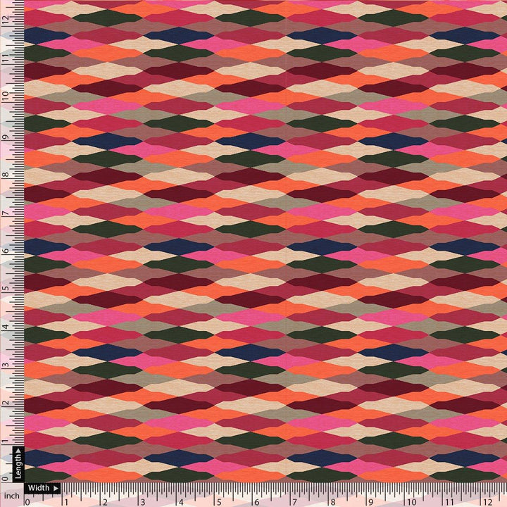 Multicolour Scales Repeat Digital Printed Fabric - FAB VOGUE Studio®