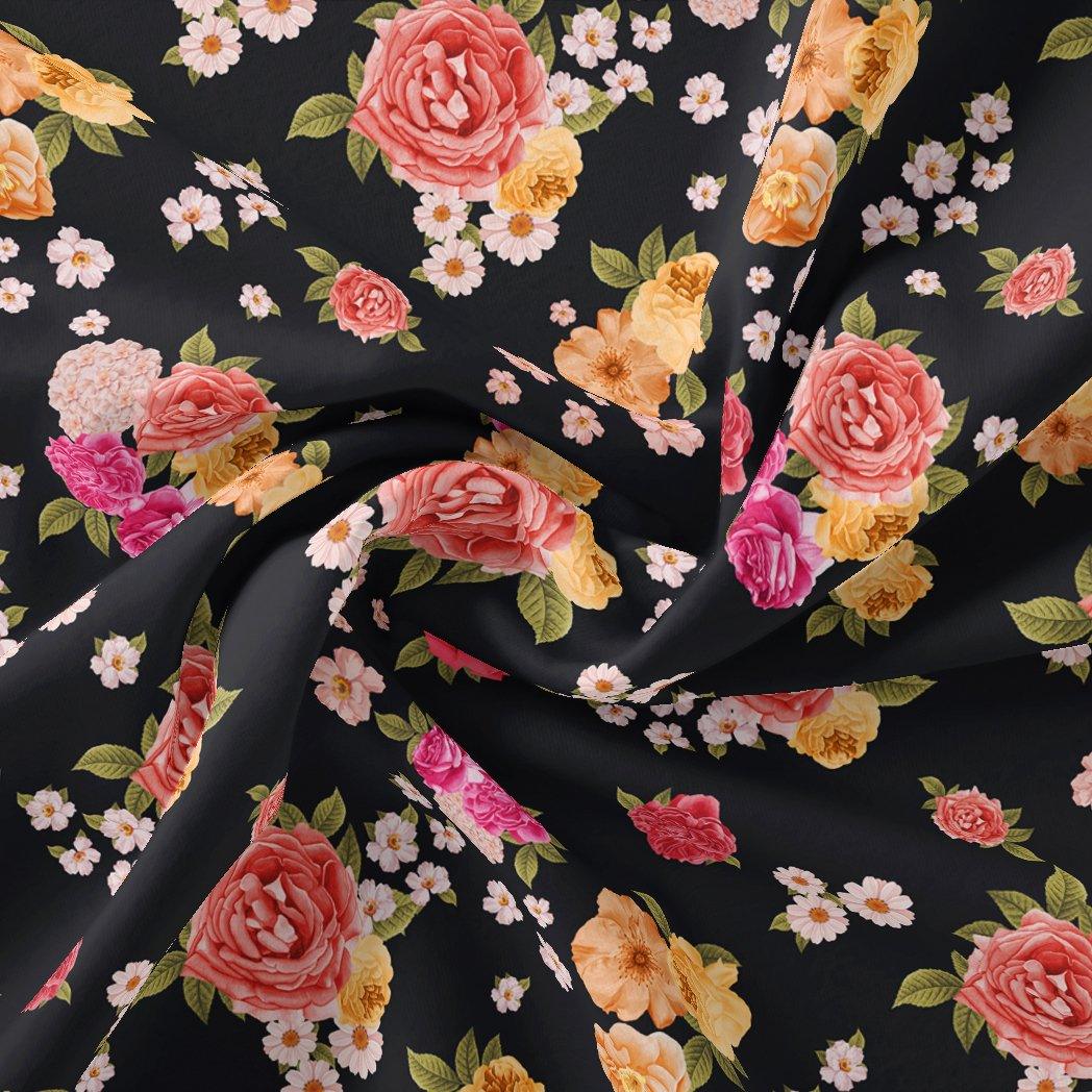 Multicolour Anemone Roses With Digital Printed Fabric - FAB VOGUE Studio®