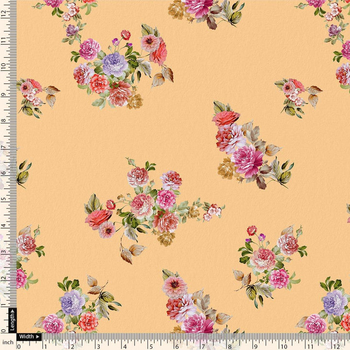Bloom Pink Forest Flower Digital Printed Fabric - FAB VOGUE Studio®