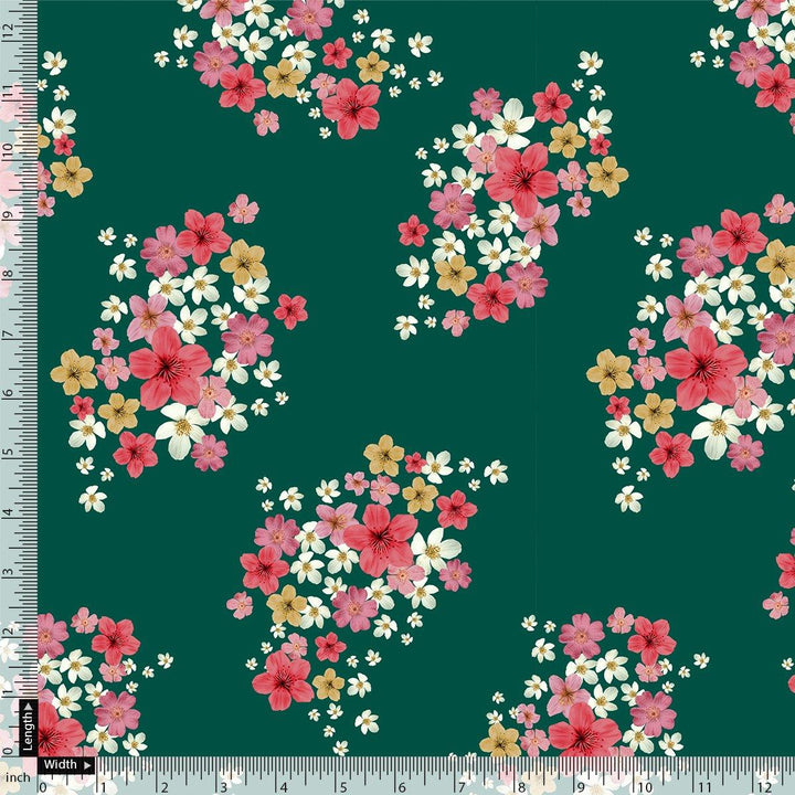 Hawaiian Tiny Colourful Chintz Digital Printed Fabric - Japan Satin - FAB VOGUE Studio®