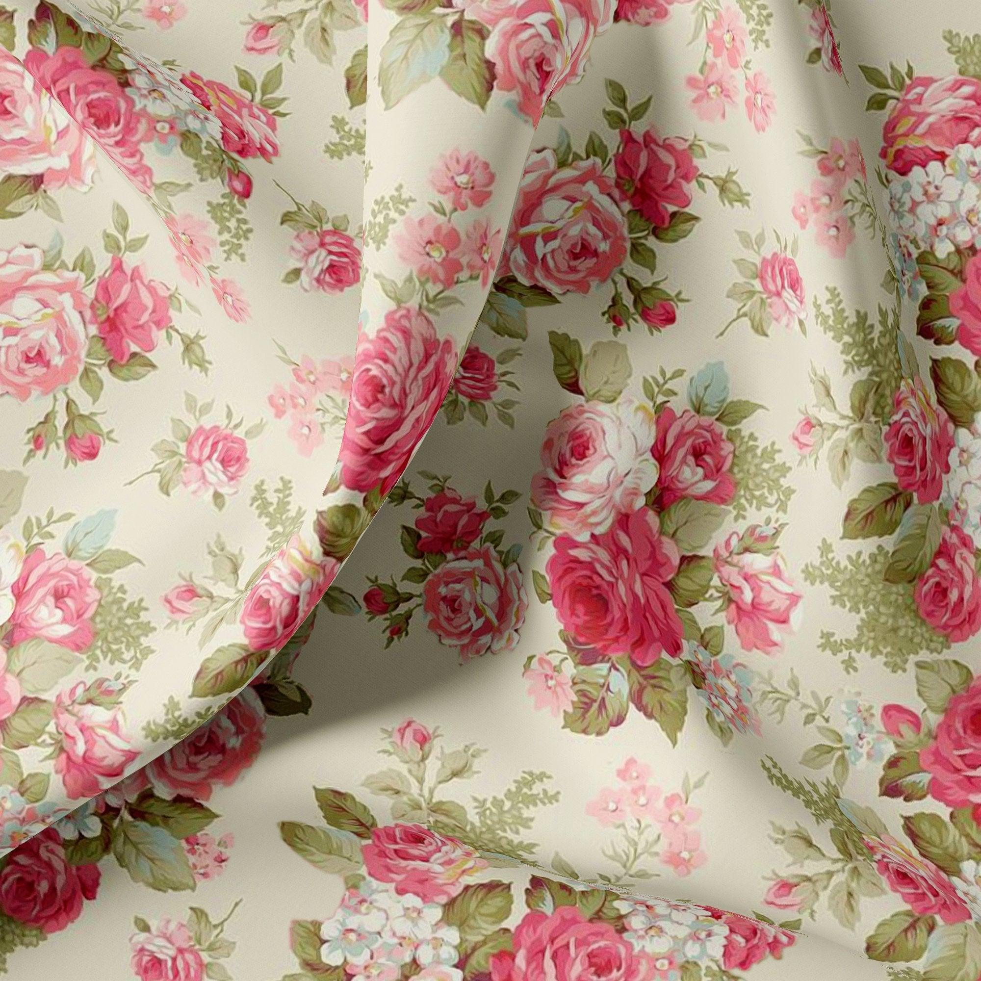 Beautiful Bunch of Roses Digital Printed Fabric - FAB VOGUE Studio®