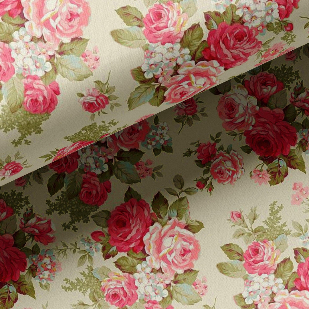 Beautiful Bunch of Roses Digital Printed Fabric - FAB VOGUE Studio®