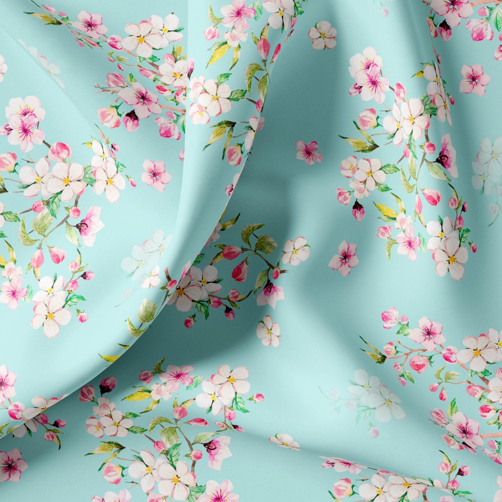 Beautiful Rama Floral Vine Digital Printed Fabric - FAB VOGUE Studio®