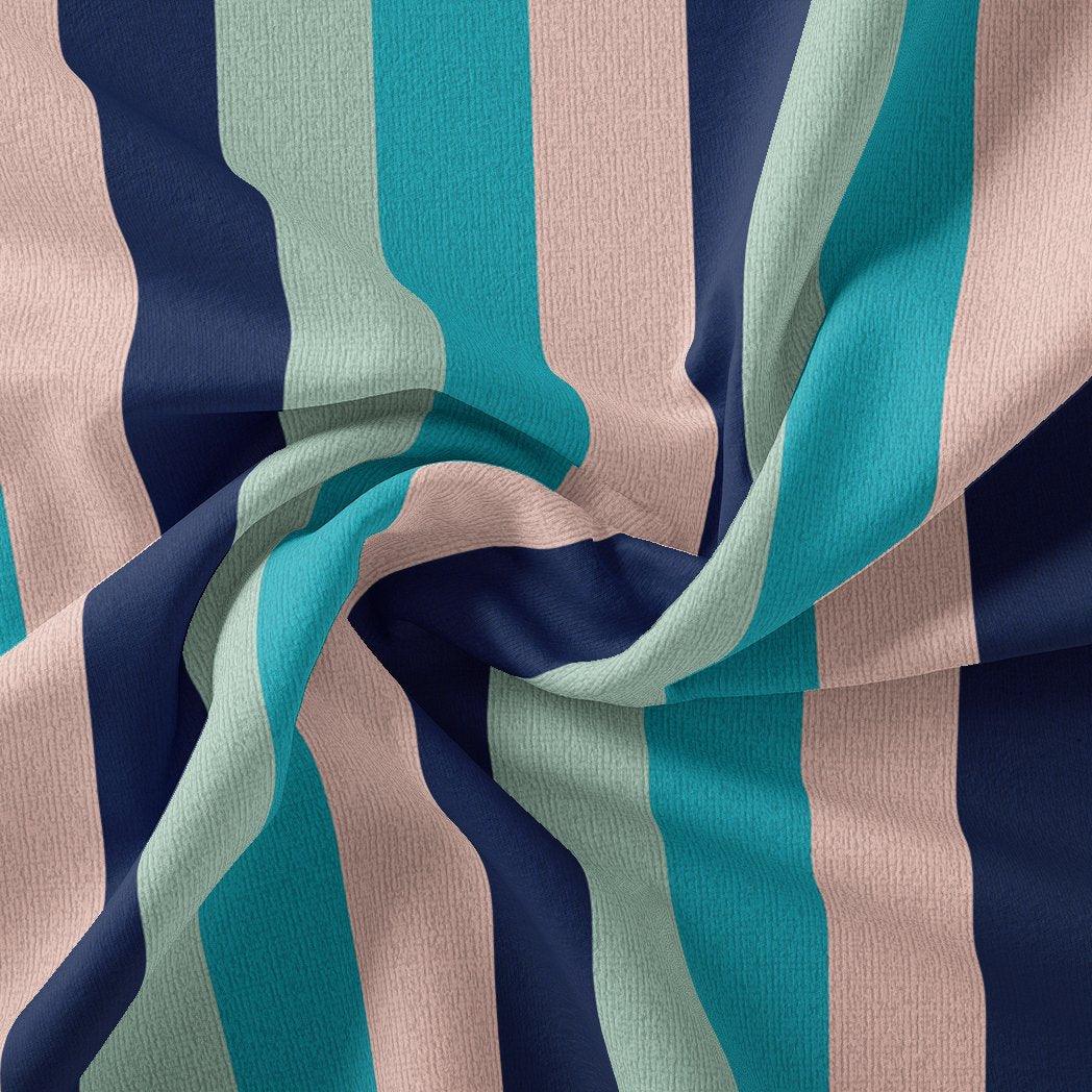 Subtle Colour Stripes Digital Printed Fabric - Kora Silk - FAB VOGUE Studio®