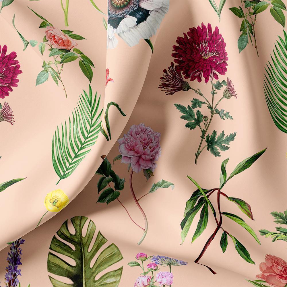 Tropical Flowers Digital Printed Fabric - FAB VOGUE Studio®