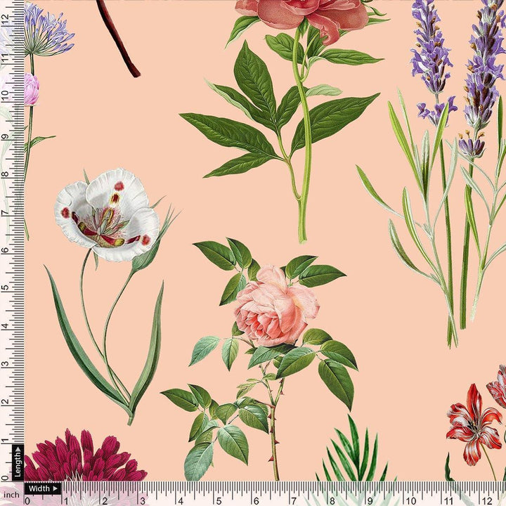 Tropical Flowers Digital Printed Fabric - FAB VOGUE Studio®