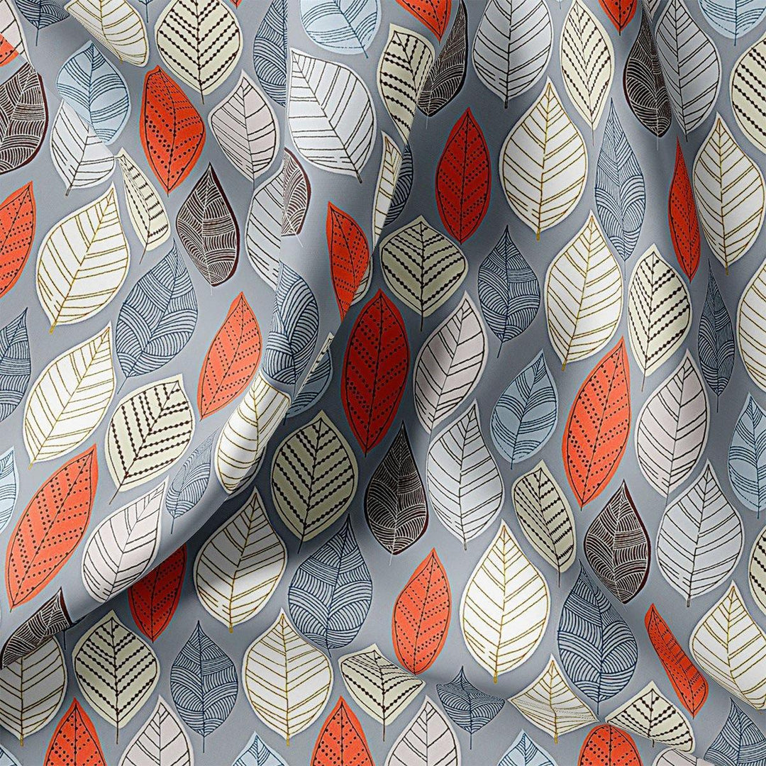 Autumn Leaves Digital Printed Fabric - FAB VOGUE Studio®