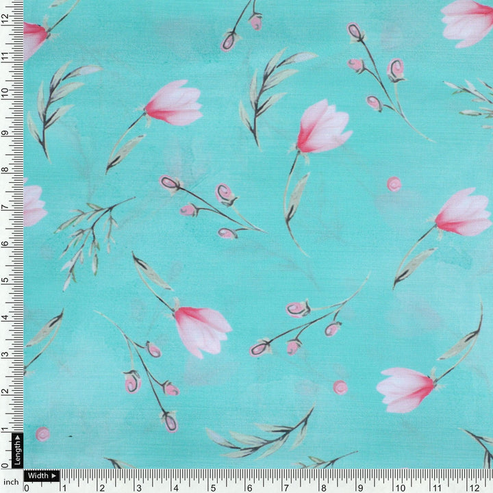 Romantic And Feminine Digital Printed Fabric - Muslin - FAB VOGUE Studio®