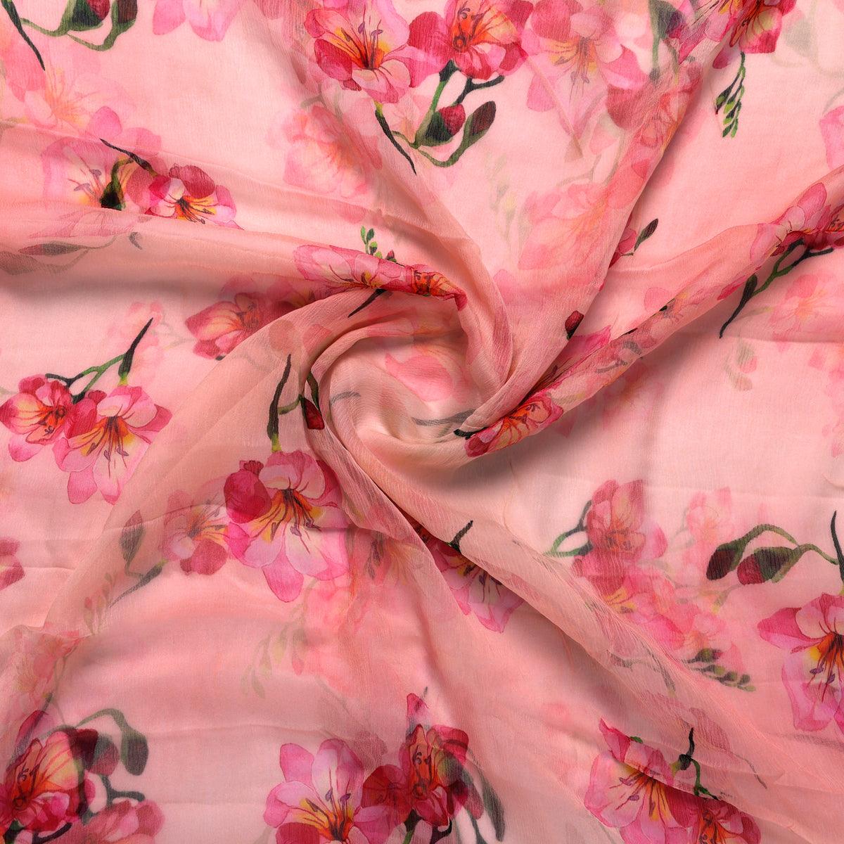 Colorfull Floral Digital Printed Fabric - FAB VOGUE Studio®