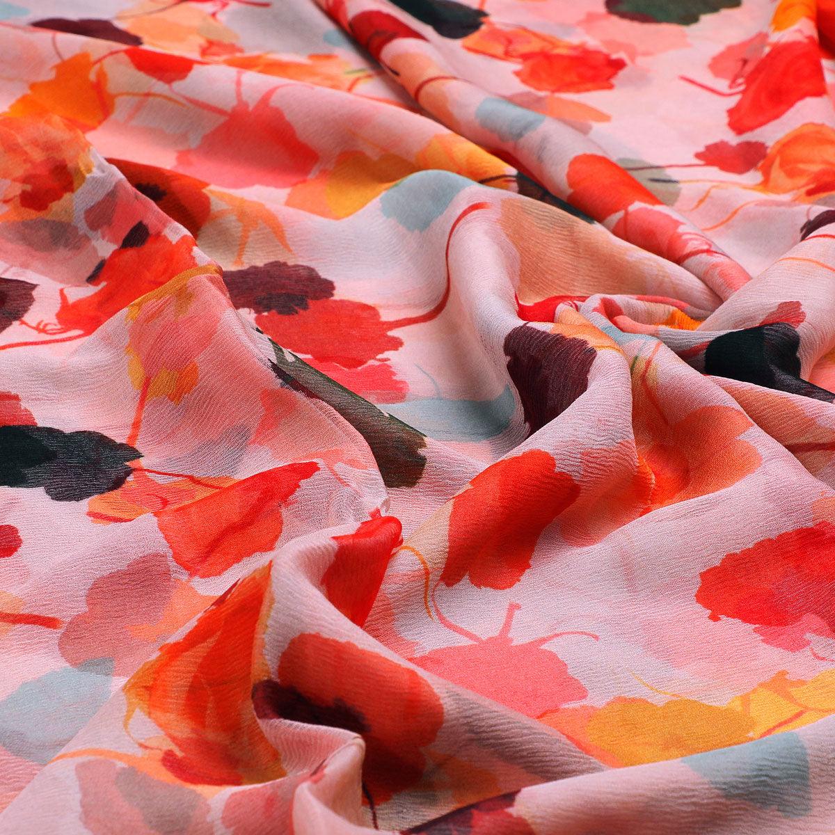 Watercolor chiffon deals fabric