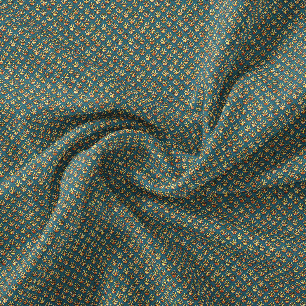 Decorative Lilliputian Seamless Repeat Digital Printed Fabric - Pure Georgette - FAB VOGUE Studio®