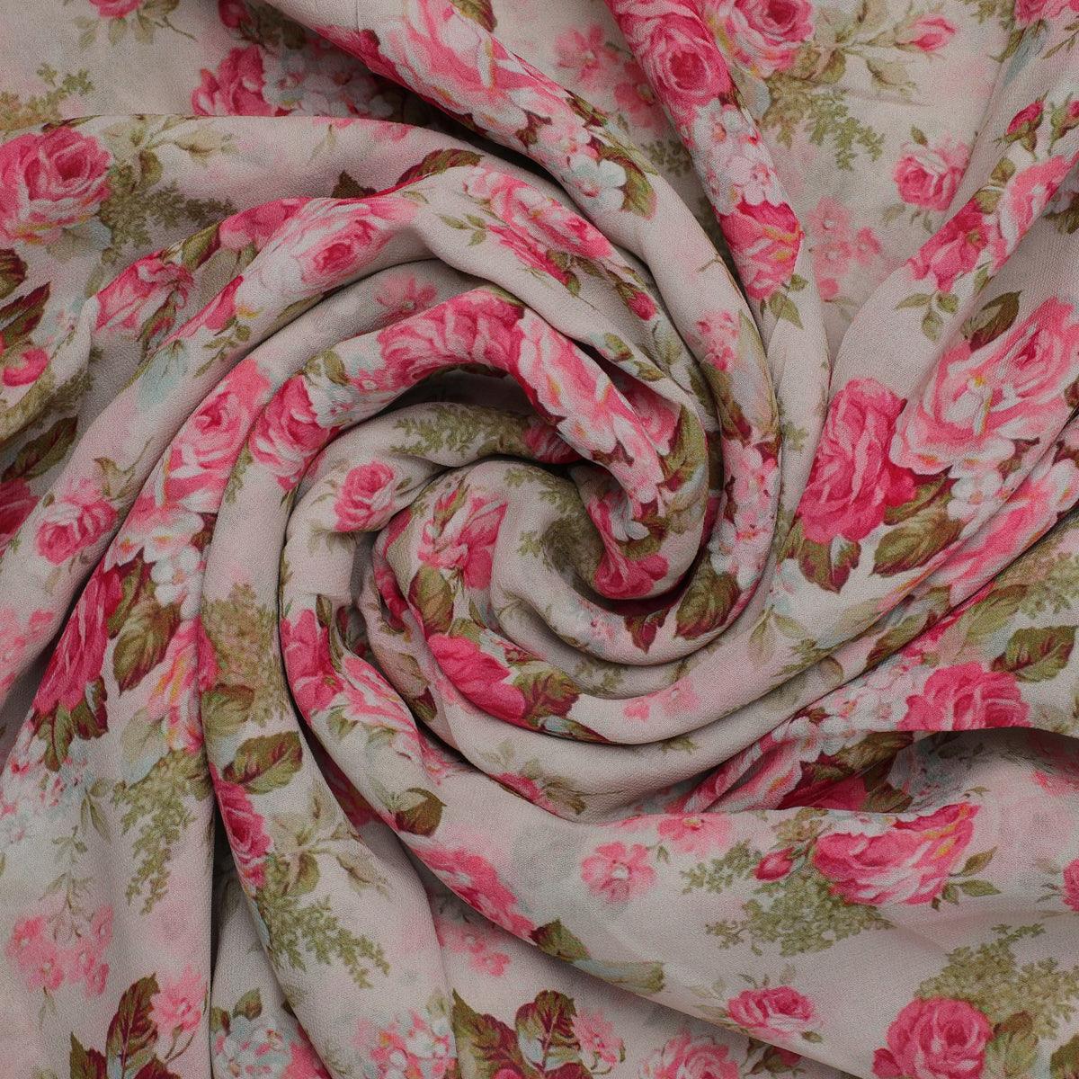 Beautiful Bunch of Roses Digital Printed Fabric - FAB VOGUE Studio®