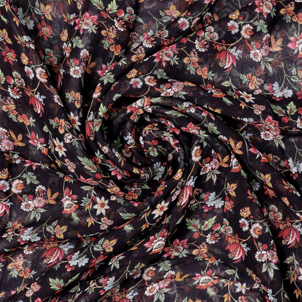 Small Wild Flower Motif Digital Printed Fabric - FAB VOGUE Studio®