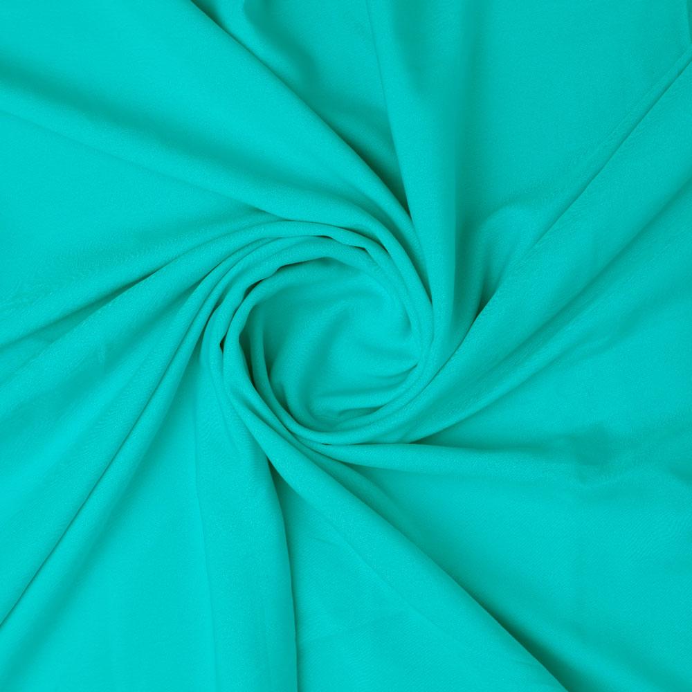 Green Plain American Crepe Solid Fabric - FAB VOGUE Studio®