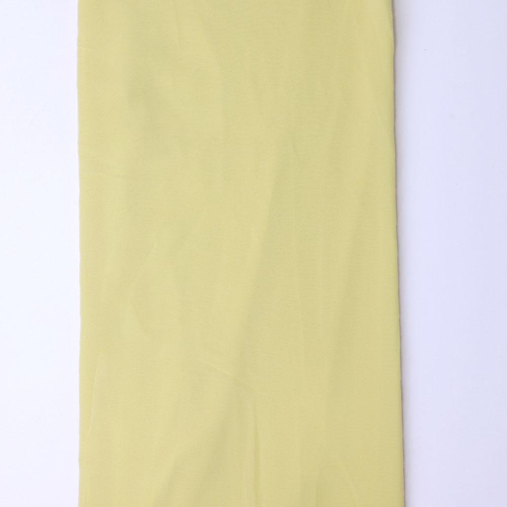 Yellow Plain Georgette Solid Fabric - FAB VOGUE Studio®