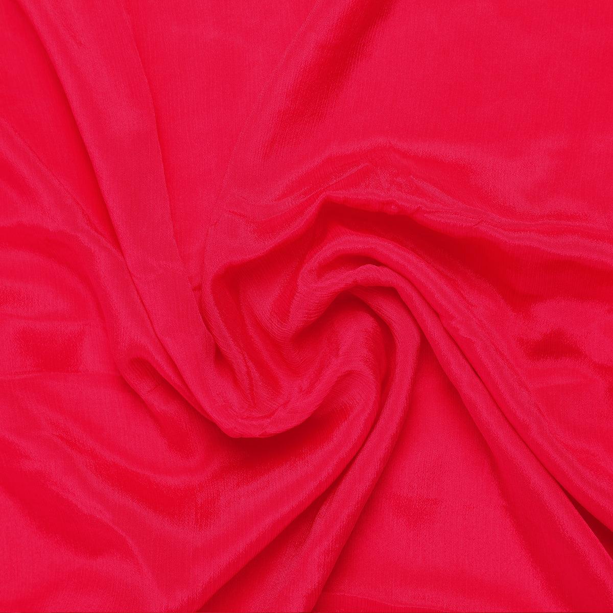 Gajari Colour Pure Chinon Plain Dyed Fabric - FAB VOGUE Studio®