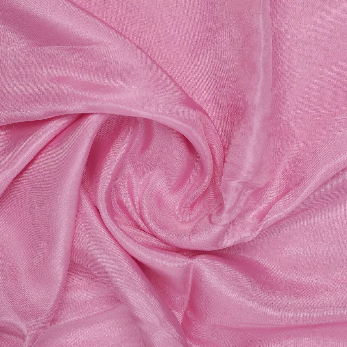 Pink Colour Pure Upada Plain Dyed Fabric - FAB VOGUE Studio®