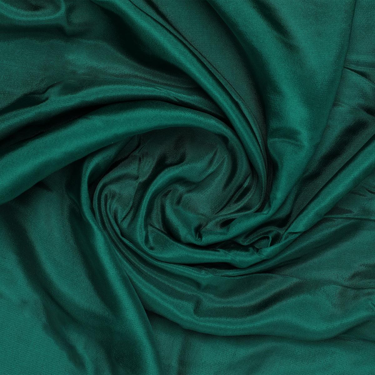 Bottel Green Colour Pure Upada Plain Dyed Fabric - FAB VOGUE Studio®