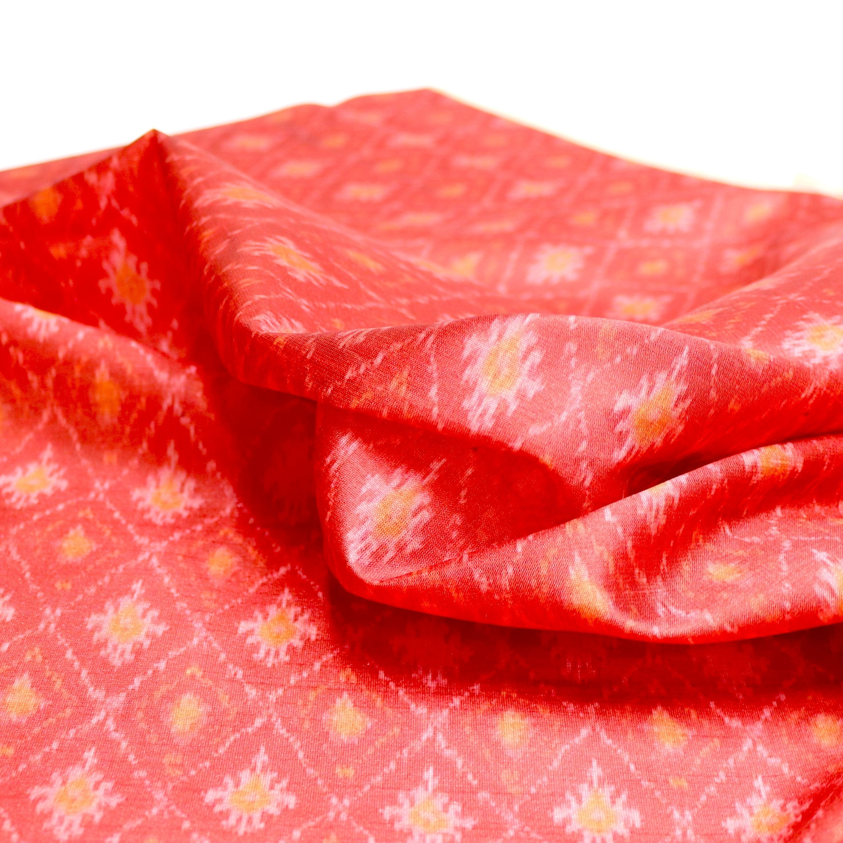 Red Check Digital Printed Fabrics - FAB VOGUE Studio®