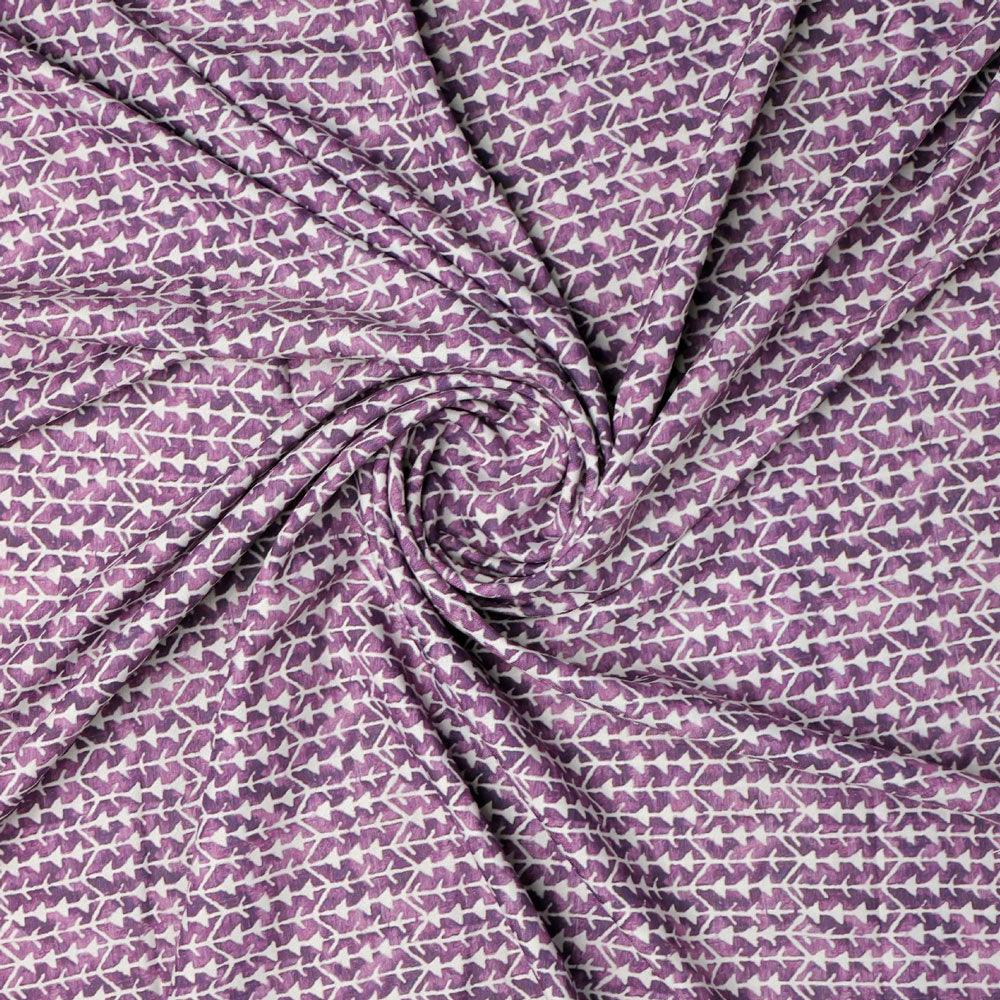 Seamless Link Abstract With Old Lavender Digital Printed Fabric - Rayon - FAB VOGUE Studio®