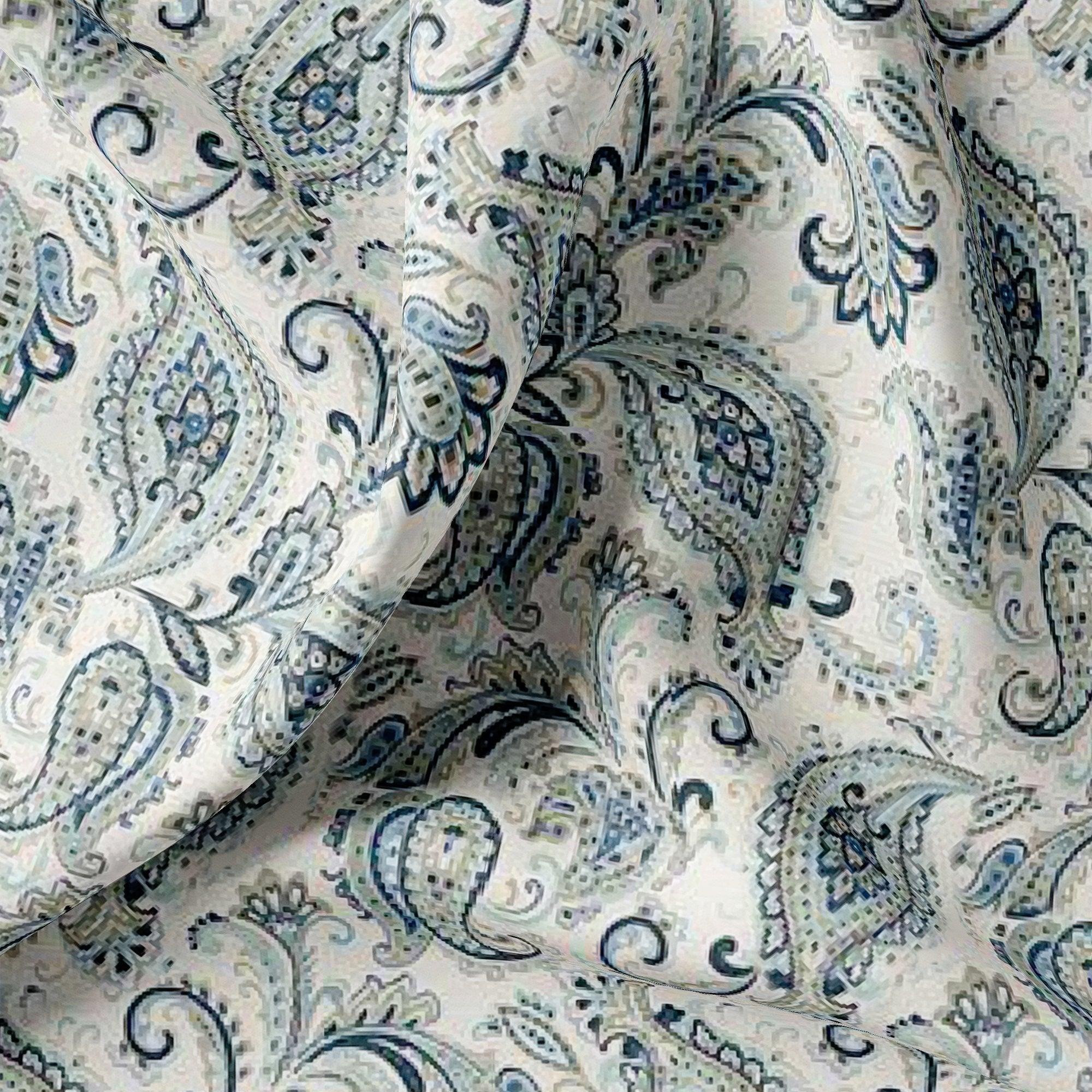 Paisley Seamless Design Digital Printed Fabric - FAB VOGUE Studio®