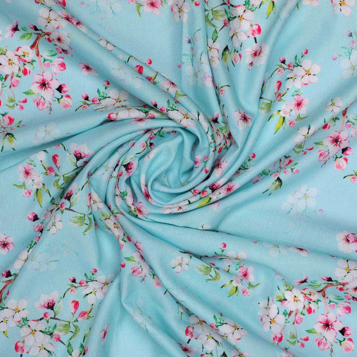 Beautiful Rama Floral Vine Digital Printed Fabric - FAB VOGUE Studio®