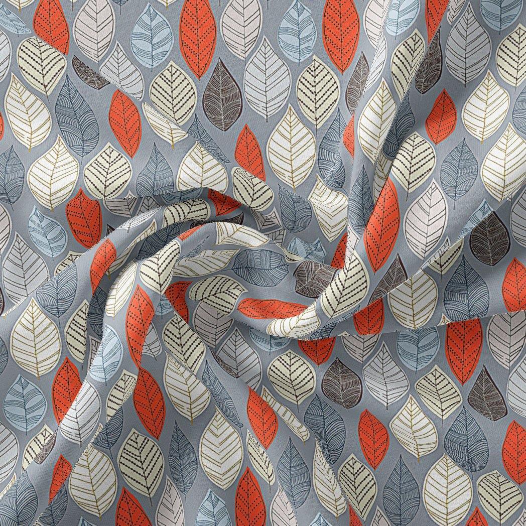 Autumn Leaves Digital Printed Fabric - FAB VOGUE Studio®