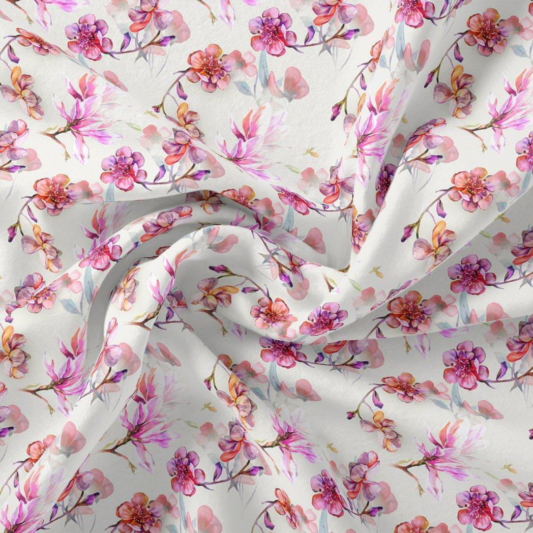 Morden Rainbow Chintz Floral Flower Digital Printed Fabric - Weightless - FAB VOGUE Studio®