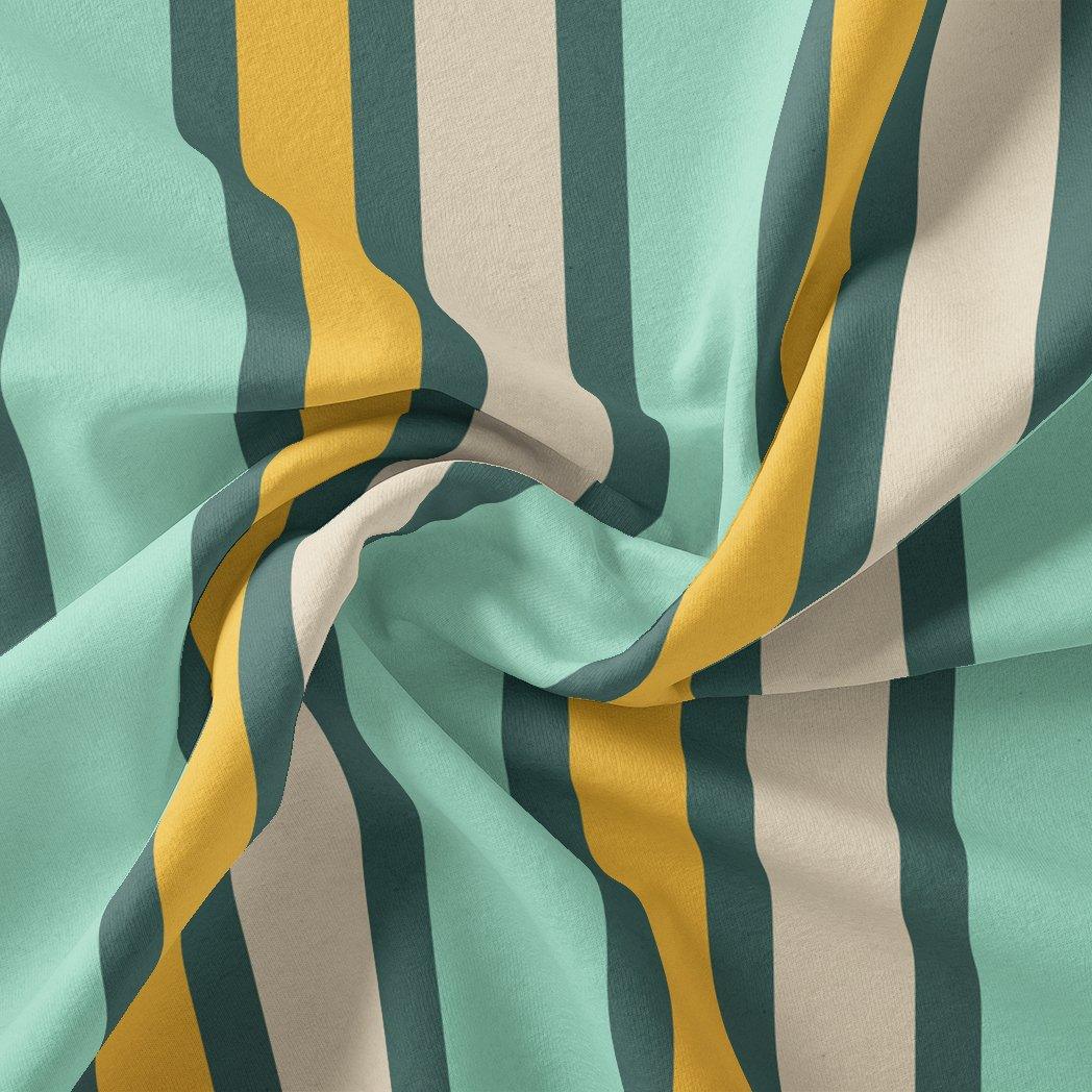 Green And Yellow Stripes Combo Digital Printed Fabric - Weightless - FAB VOGUE Studio®