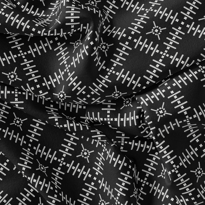 Morden Digital Art Of Doted Lining Digital Printed Fabric - Weightless - FAB VOGUE Studio®