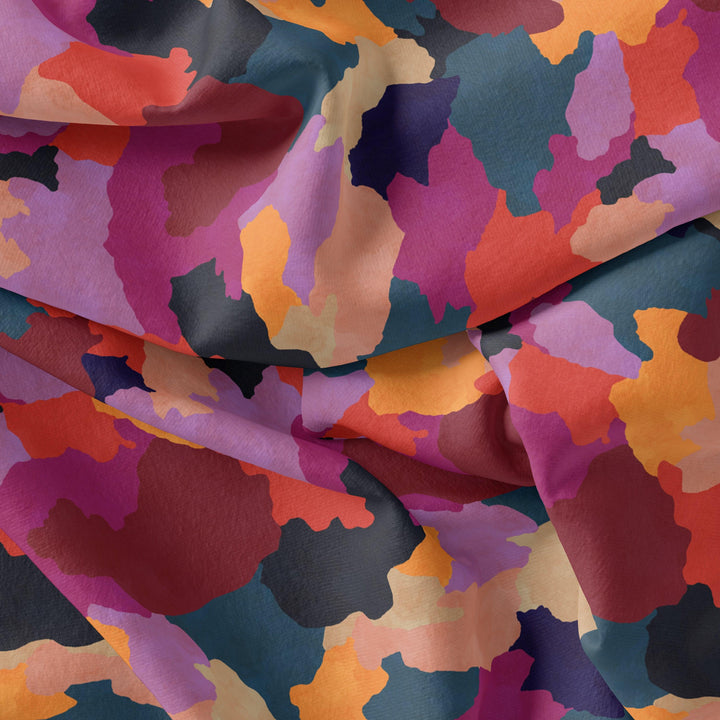 Morden Paint Of Art Multicolour Digital Printed Fabric - Weightless - FAB VOGUE Studio®